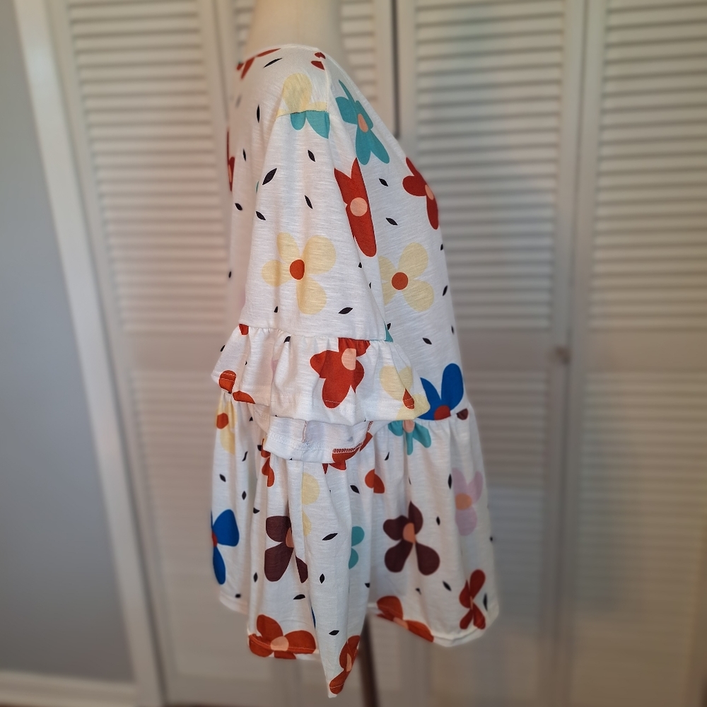 Daisy boho flounce babydoll top blouse sz 3XL NWOT *D5 - Picture 6 of 8